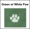 Forest Green w/White Paws