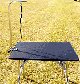 Folding grooming table with arm
